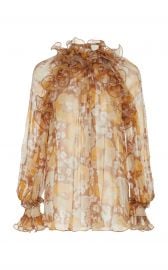 Ruffled Floral-Print Silk-Chiffon Blouse at Moda Operandi